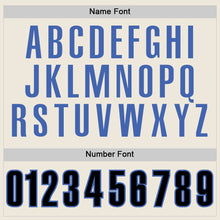 Load image into Gallery viewer, Custom Cream Blue-Black Mesh Authentic Football Jersey