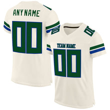Load image into Gallery viewer, Custom Cream Green-Royal Mesh Authentic Football Jersey