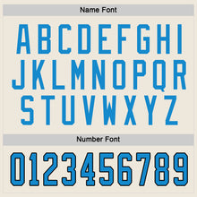 Load image into Gallery viewer, Custom Cream Blue-Black Hockey Jersey