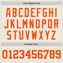 Load image into Gallery viewer, Custom Cream Orange Authentic Baseball Jersey