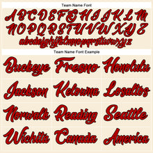 Load image into Gallery viewer, Custom Cream Red-Black Authentic Baseball Jersey