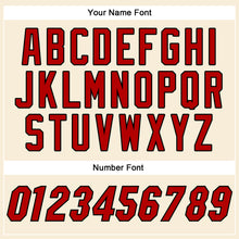 Load image into Gallery viewer, Custom Cream Red-Black Authentic Baseball Jersey