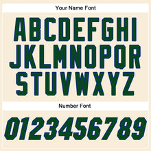 Load image into Gallery viewer, Custom Cream Green-Royal Authentic Baseball Jersey