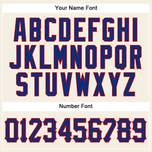 Load image into Gallery viewer, Custom Cream Royal-Red Authentic Sleeveless Baseball Jersey