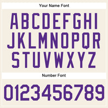 Load image into Gallery viewer, Custom Cream Purple-Gray Authentic Sleeveless Baseball Jersey