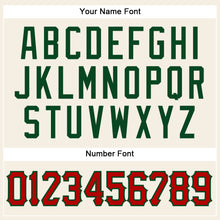 Load image into Gallery viewer, Custom Cream Red-Green Authentic Sleeveless Baseball Jersey