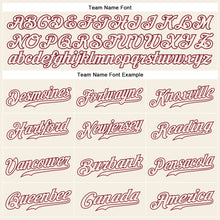 Load image into Gallery viewer, Custom Cream Cream-Crimson Authentic Sleeveless Baseball Jersey