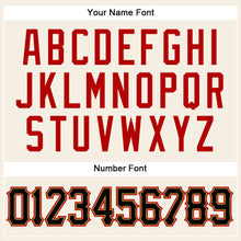 Load image into Gallery viewer, Custom Cream Black-Red Authentic Sleeveless Baseball Jersey