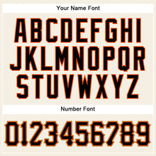 Load image into Gallery viewer, Custom Cream Black-Orange Authentic Sleeveless Baseball Jersey