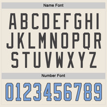 Load image into Gallery viewer, Custom Cream Light Blue-Steel Gray Hockey Jersey