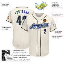 Load image into Gallery viewer, Custom Cream Black-Royal Authentic Baseball Jersey