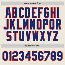 Load image into Gallery viewer, Custom Cream Royal Pinstripe Royal-Red Authentic Baseball Jersey