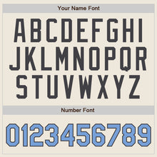 Load image into Gallery viewer, Custom Cream Light Blue Pinstripe Light Blue-Steel Gray Authentic Father's Day Baseball Jersey