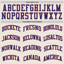 Load image into Gallery viewer, Custom Cream Royal-Orange Authentic Throwback Basketball Jersey