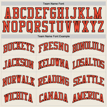 Load image into Gallery viewer, Custom Cream Orange-Black Authentic Throwback Basketball Jersey