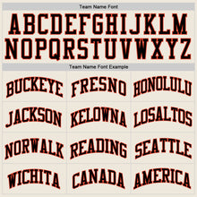 Load image into Gallery viewer, Custom Cream Black-Orange Authentic Throwback Basketball Jersey