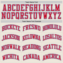 Load image into Gallery viewer, Custom Cream Red-Royal Authentic Throwback Basketball Jersey