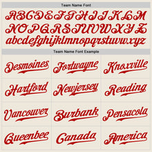 Load image into Gallery viewer, Custom Cream Navy-Red Authentic Baseball Jersey