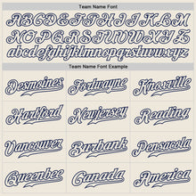 Load image into Gallery viewer, Custom Cream Cream-Navy Authentic Baseball Jersey