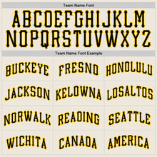 Load image into Gallery viewer, Custom Cream Black-Gold Authentic Baseball Jersey