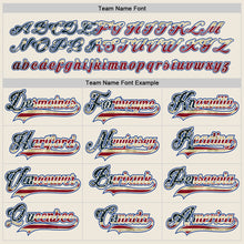 Load image into Gallery viewer, Custom Cream Vintage USA Flag Royal-Red Hockey Jersey