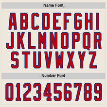 Load image into Gallery viewer, Custom Cream Red-Royal Hockey Jersey