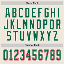 Load image into Gallery viewer, Custom Cream Kelly Green-Red Hockey Jersey