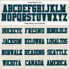 Load image into Gallery viewer, Custom Cream Green-Royal Stitched Cuffed Knit Hat