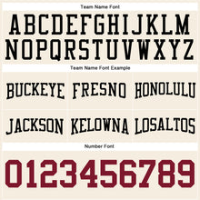 Load image into Gallery viewer, Custom Stitched Cream Crimson-Black Football Pullover Sweatshirt Hoodie