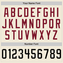 Load image into Gallery viewer, Custom Cream Black-Crimson Performance T-Shirt