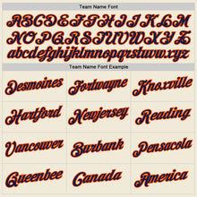 Load image into Gallery viewer, Custom Cream Navy-Orange Performance T-Shirt