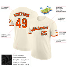 Load image into Gallery viewer, Custom Cream Orange-Black Performance T-Shirt