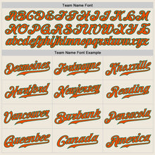 Load image into Gallery viewer, Custom Cream Orange-Kelly Green Authentic Baseball Jersey
