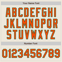 Load image into Gallery viewer, Custom Cream Orange-Kelly Green Authentic Baseball Jersey