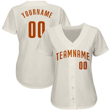 Load image into Gallery viewer, Custom Cream Texas Orange Authentic Baseball Jersey