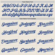 Load image into Gallery viewer, Custom Cream Royal-Red Authentic Baseball Jersey