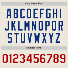 Load image into Gallery viewer, Custom Cream Royal-Red Authentic Baseball Jersey