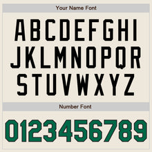 Load image into Gallery viewer, Custom Cream Kelly Green-Black Authentic Baseball Jersey