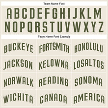 Load image into Gallery viewer, Custom Cream Olive Authentic Baseball Jersey