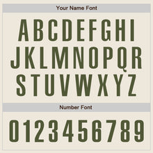 Load image into Gallery viewer, Custom Cream Olive Authentic Baseball Jersey