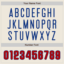 Load image into Gallery viewer, Custom Cream Red-Royal Authentic Baseball Jersey