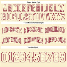 Load image into Gallery viewer, Custom Cream Cream-Maroon Authentic Throwback Basketball Shorts