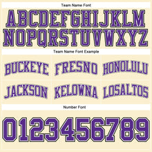 Load image into Gallery viewer, Custom Cream Purple-Black Authentic Throwback Basketball Shorts