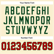 Load image into Gallery viewer, Custom Cream Red-Green Authentic Throwback Basketball Jersey