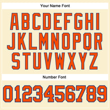Load image into Gallery viewer, Custom Cream Orange-Royal Authentic Throwback Basketball Jersey