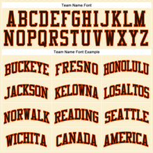 Load image into Gallery viewer, Custom Cream Brown-Orange Authentic Throwback Basketball Jersey