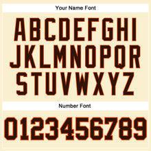 Load image into Gallery viewer, Custom Cream Brown-Orange Authentic Throwback Basketball Jersey