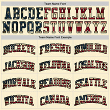 Load image into Gallery viewer, Custom Cream Vintage USA Flag-Black Authentic Throwback Basketball Jersey