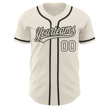 Load image into Gallery viewer, Custom Cream Cream-Black Authentic Baseball Jersey