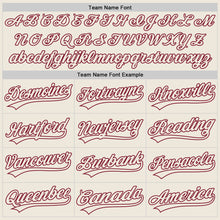 Load image into Gallery viewer, Custom Cream Cream-Crimson Authentic Baseball Jersey